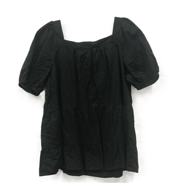 Black Top Short Sleeve By Loft, Size: L Online Sale - Image 2