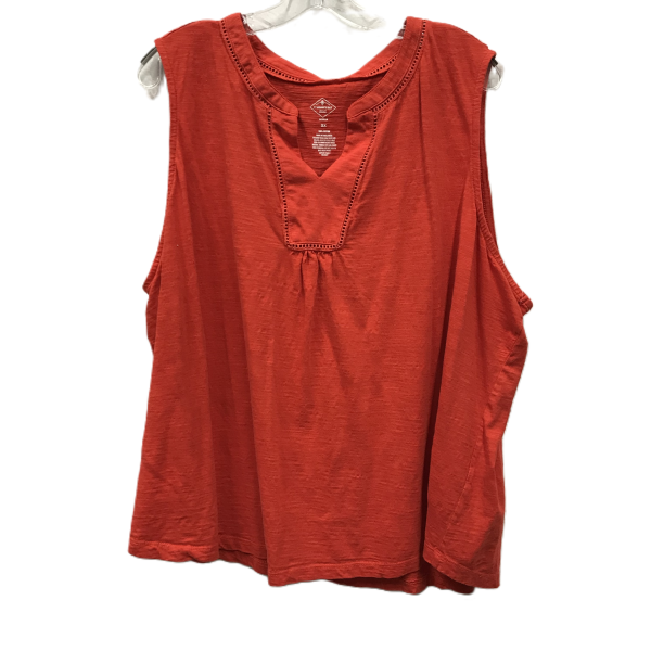 Orange Top Sleeveless By St Johns Bay, Size: 3x Sale