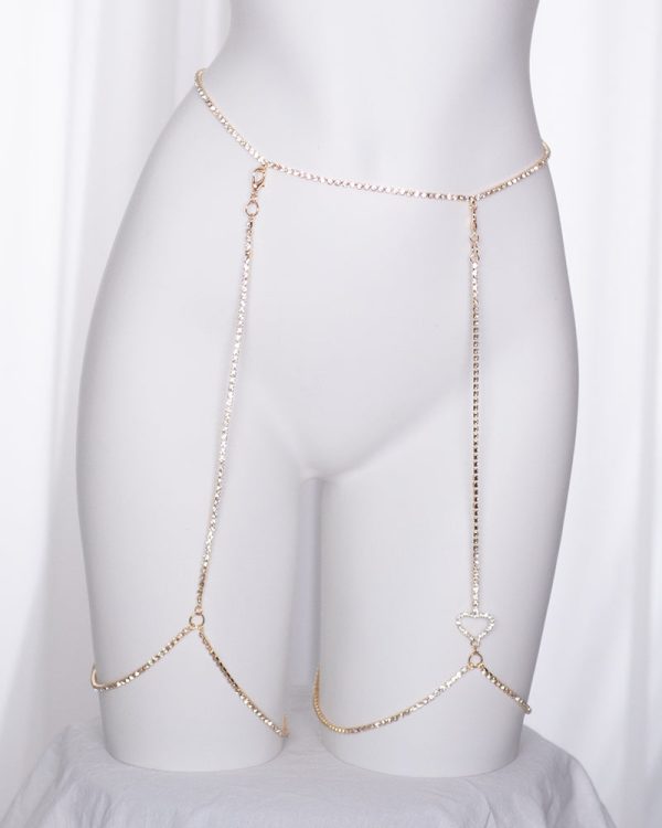 Heart Rhinestone Garters Online - Image 2
