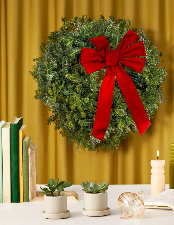 22  Holiday Wreath With Bow Online now - Image 3
