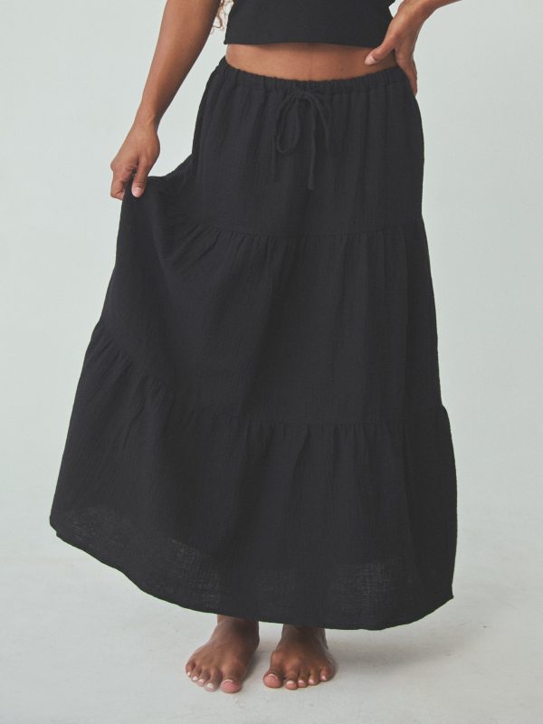 Tiered Cotton Skirt Fashion - Image 4