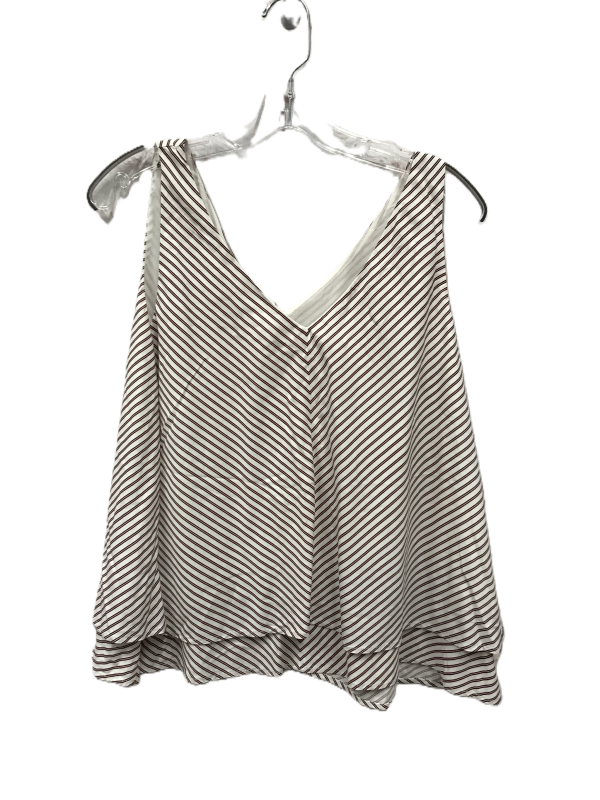 Red & White Top Sleeveless By Loft, Size: S For Discount